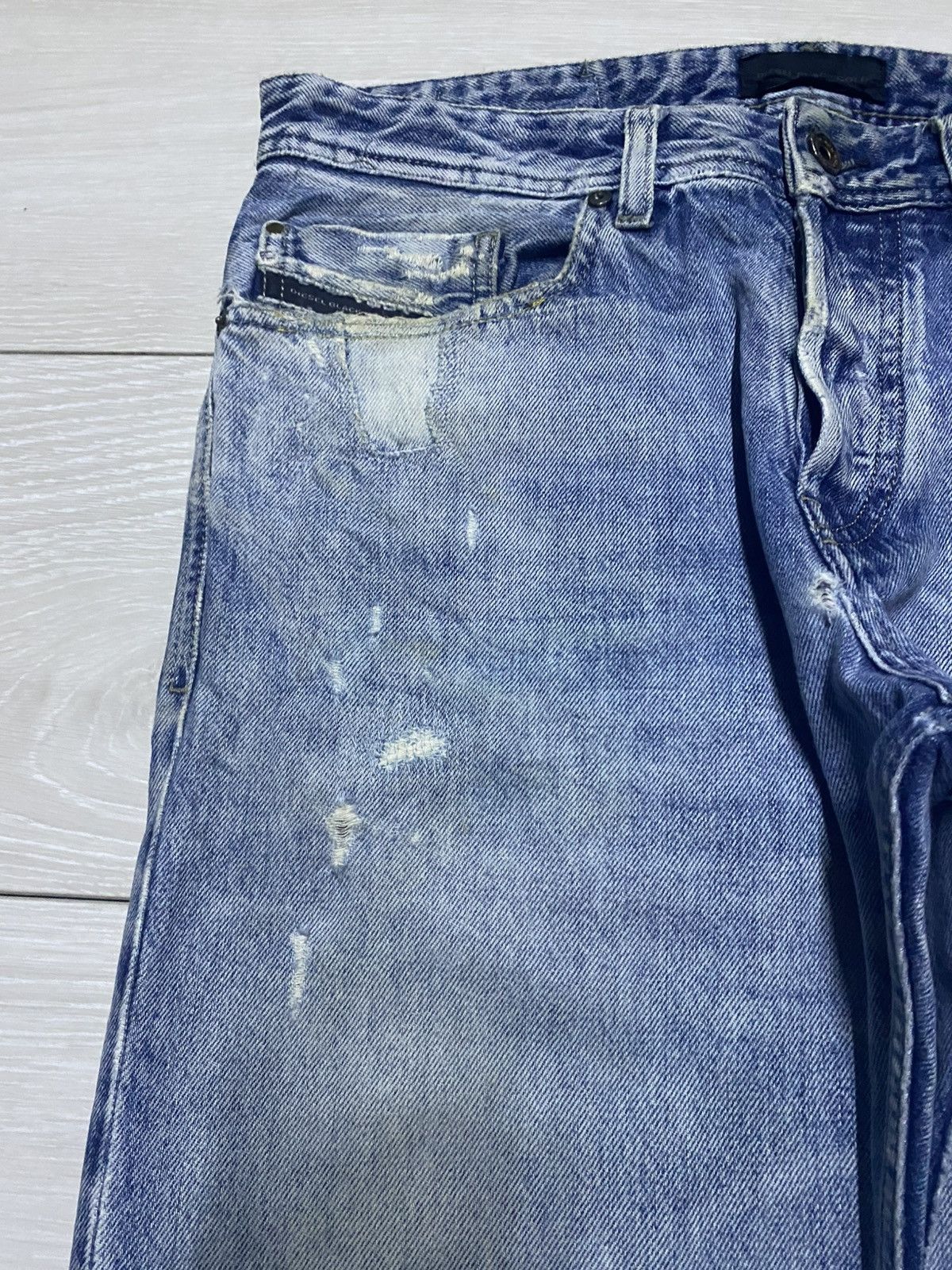 Diesel Black Gold Vintage Diesel Black Gold Selvedge Distressed Slim Jeans Size US 32 / EU 48 - 7 Thumbnail
