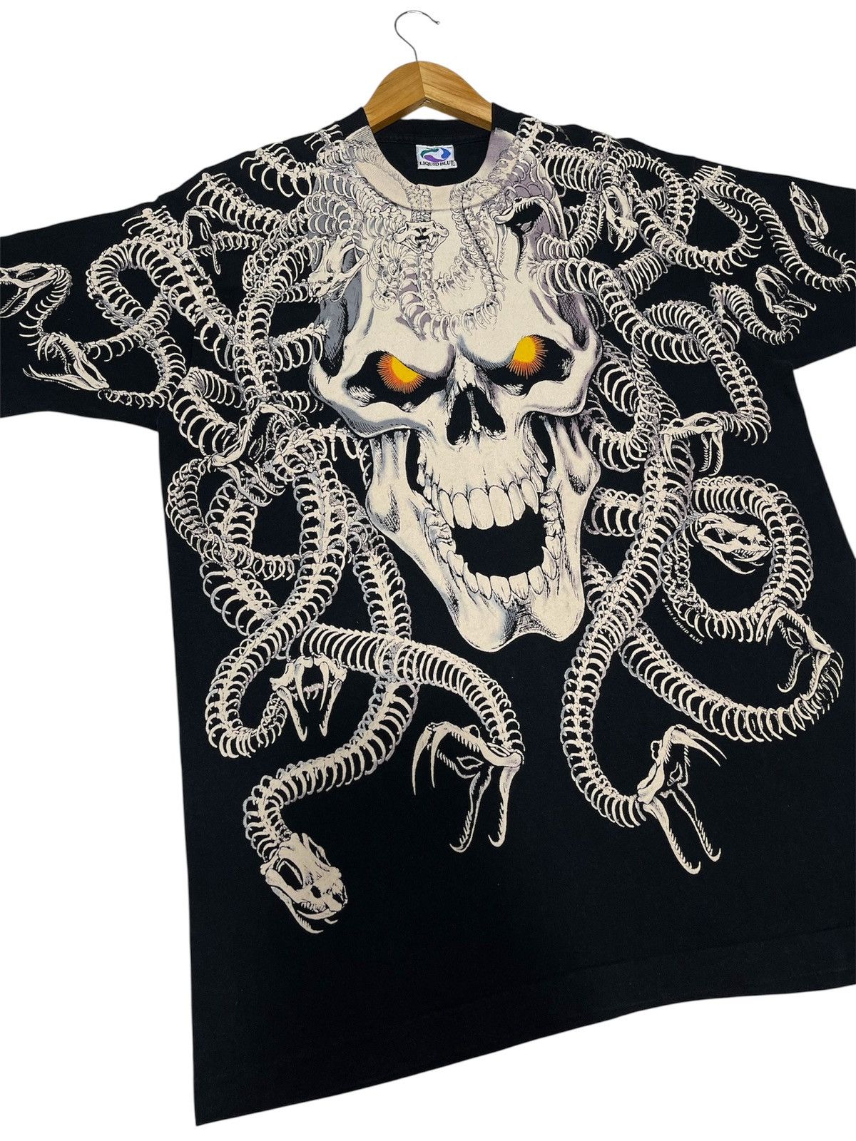 Band Tees × Liquid Blue × Vintage Vintage Liquid blue skull snake Over Print Size US XL / EU 56 / 4 - 4 Thumbnail