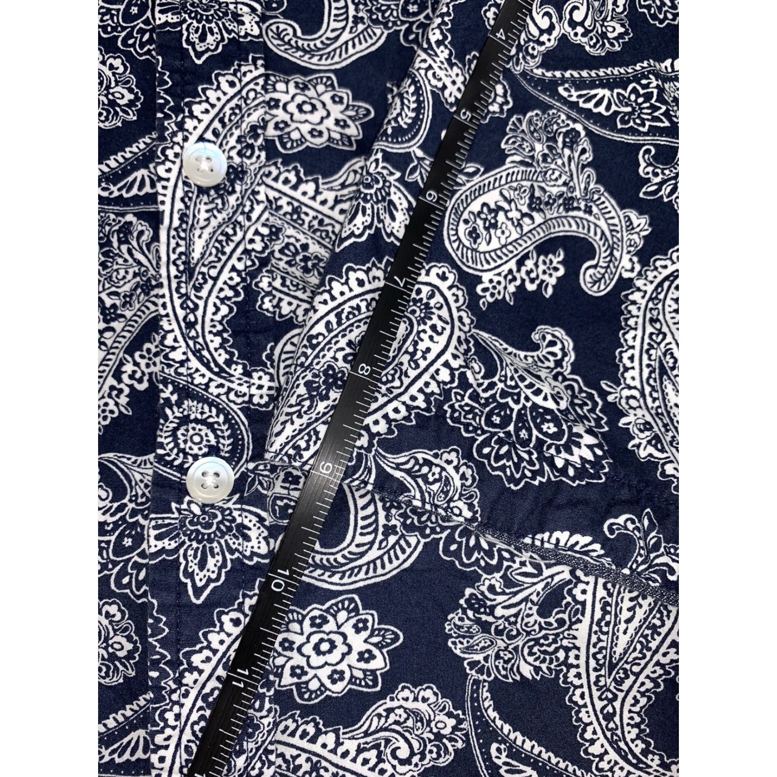 21 Men 21 MEN Shirt Adults M Blue Paisley Button-Up Short Sleeve American #2776 Size US M / EU 48-50 / 2 - 6 Thumbnail