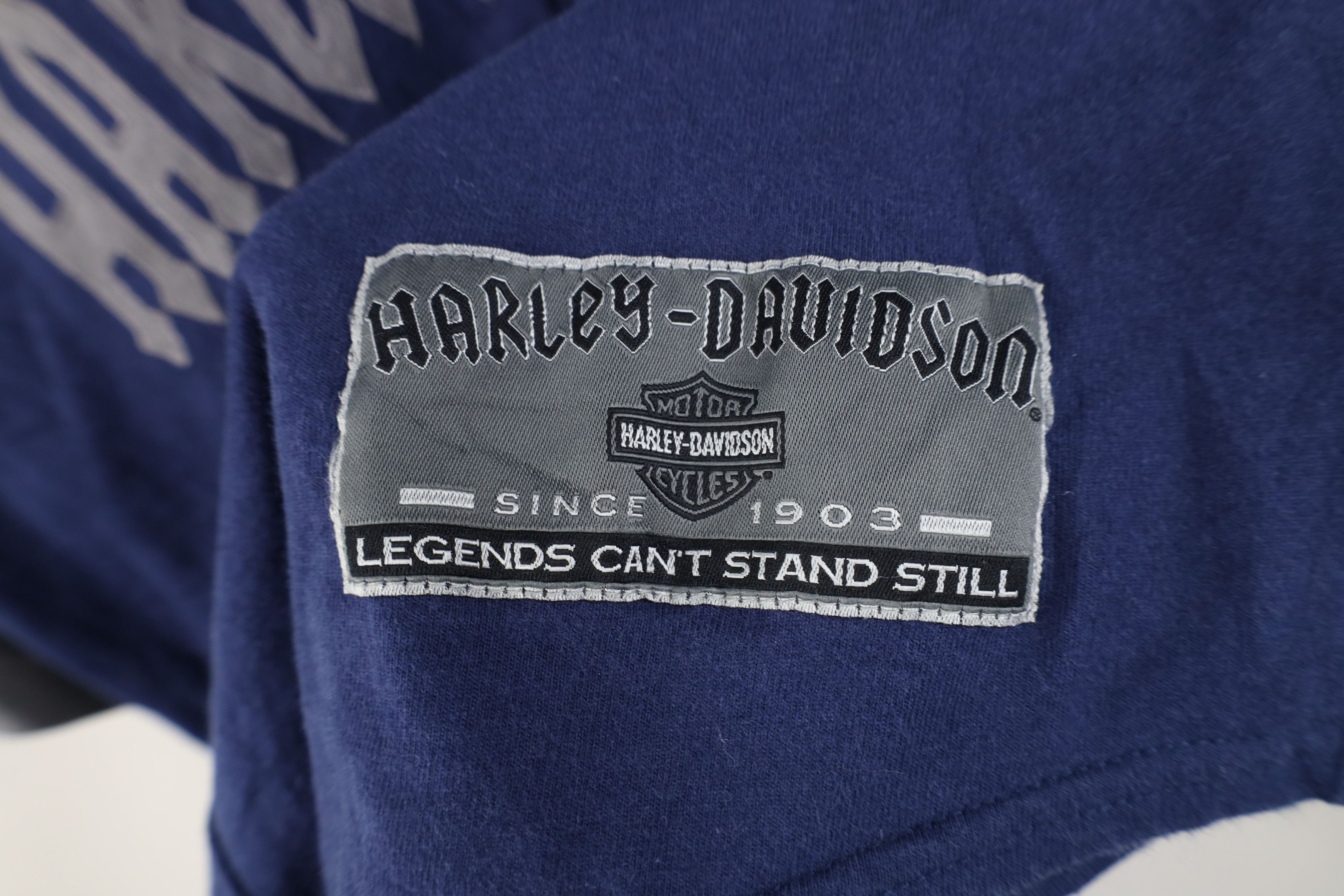 Harley Davidson Vintage 90s Y2K Harley Davidson Baseball Jersey Shirt Blue Size US L / EU 52-54 / 3 - 6 Thumbnail