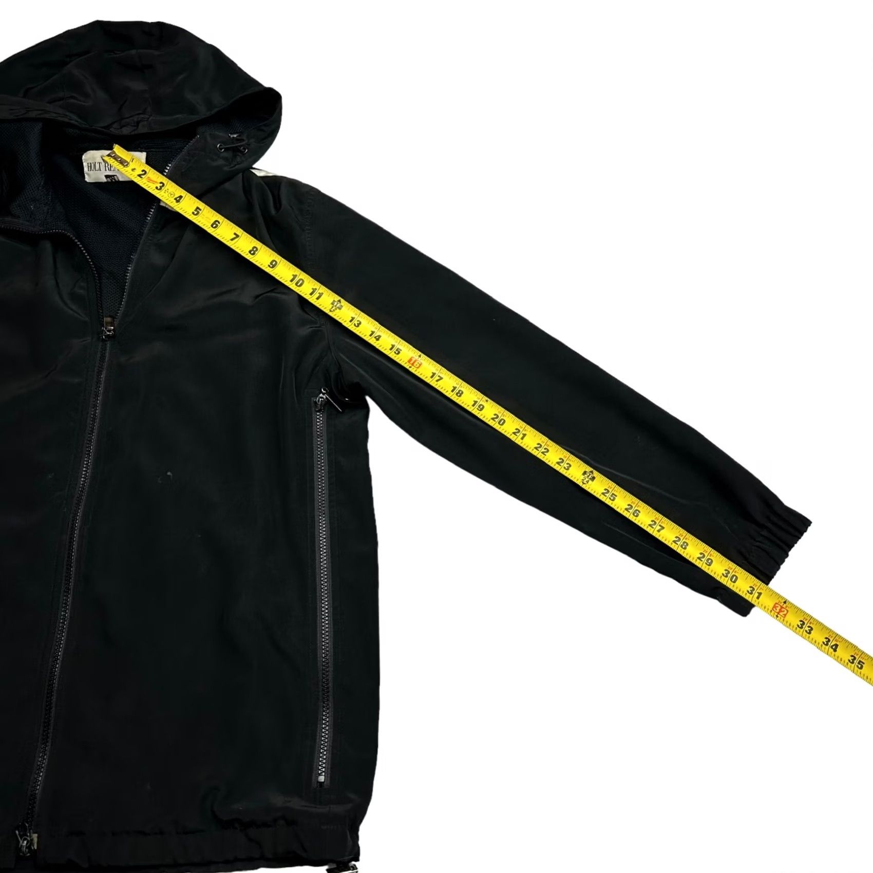 Holt Renfrew VINTAGE Holt Renfrew Men Jacket Windbreaker Hooded Full Zip Nylon Black Medium Size US M / EU 48-50 / 2 - 4 Thumbnail