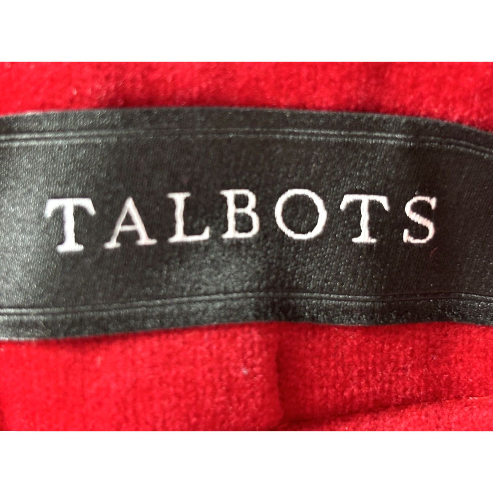Talbots Hampshire Velvet Ankle Dress Pants 24W Plus Red Women’s Holidays Pants Velvet Red 24W Plus Women’s Holiday Talbots Hampshire Dress Pants