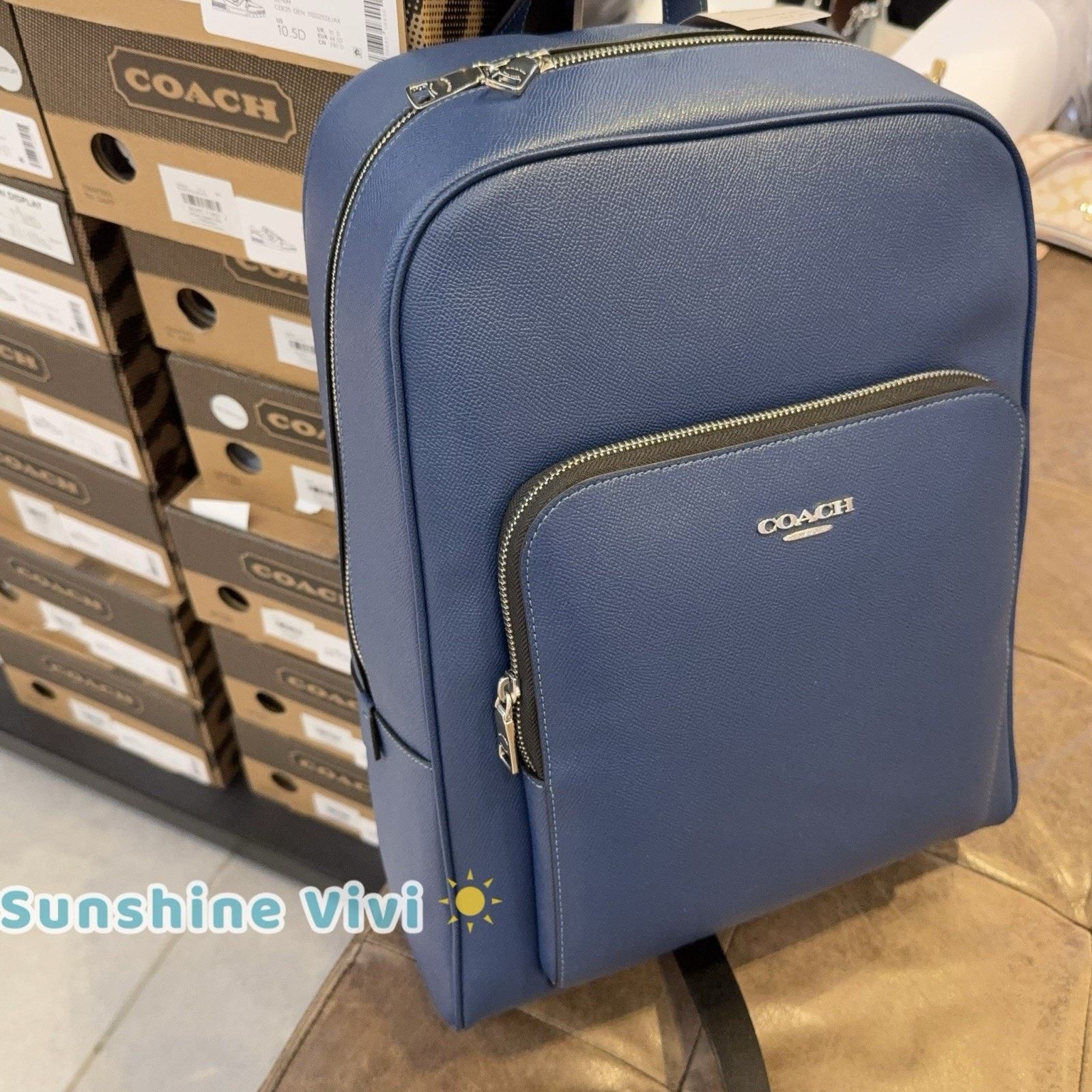Coach NWT Coach Aiden Backpack Crossgrain leather CDY10 True Blue Size ONE SIZE - 2 Thumbnail