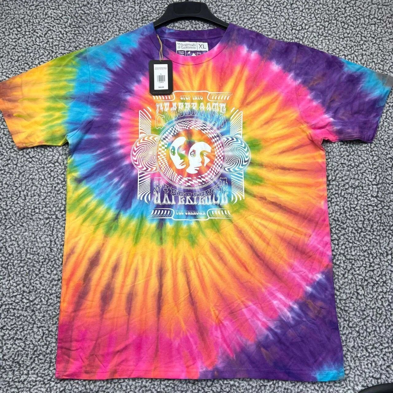 Grassroots California Rainbow Tie Dye Shirt Men Grassroots Short Sleeve Cotton XL Size US XL / EU 56 / 4 - 1 Thumbnail