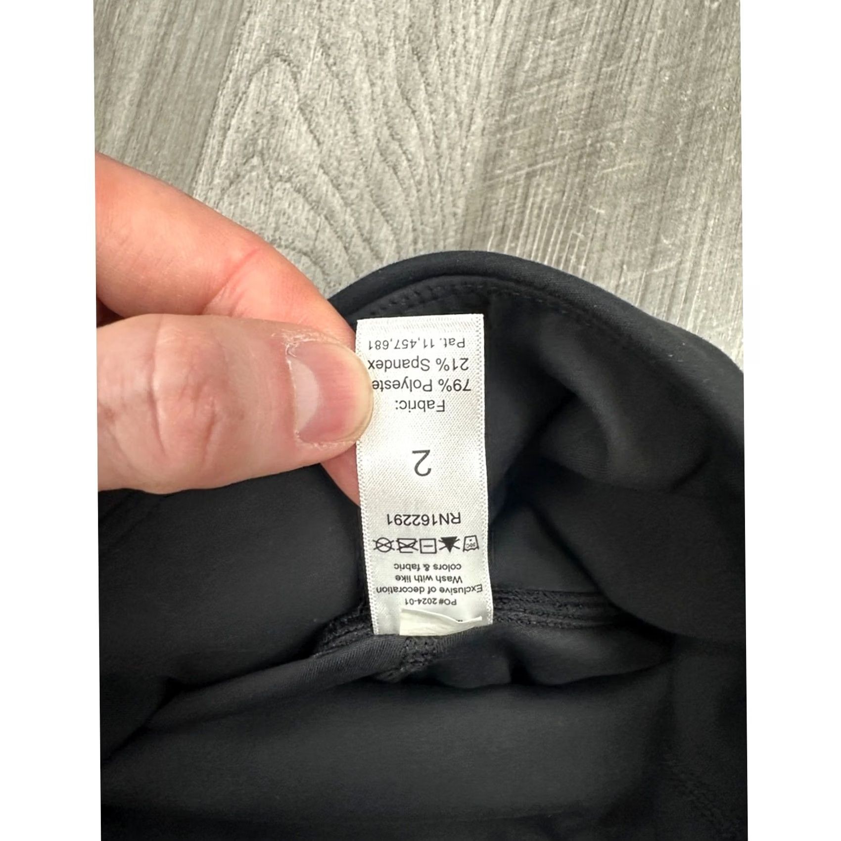 Vintage Sweetflexx Black High Rise Pockets Full Length Resistance Leggings Womens 2 Regular Polyester Spandex Compression Leggings Size 26" / US 2 / IT 38 - 7 Thumbnail