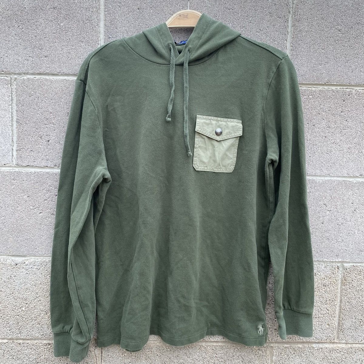 Polo Ralph Lauren Polo Ralph Lauren Hoodie Mens Large Olive Green Pullover Size US L / EU 52-54 / 3 - 1 Thumbnail