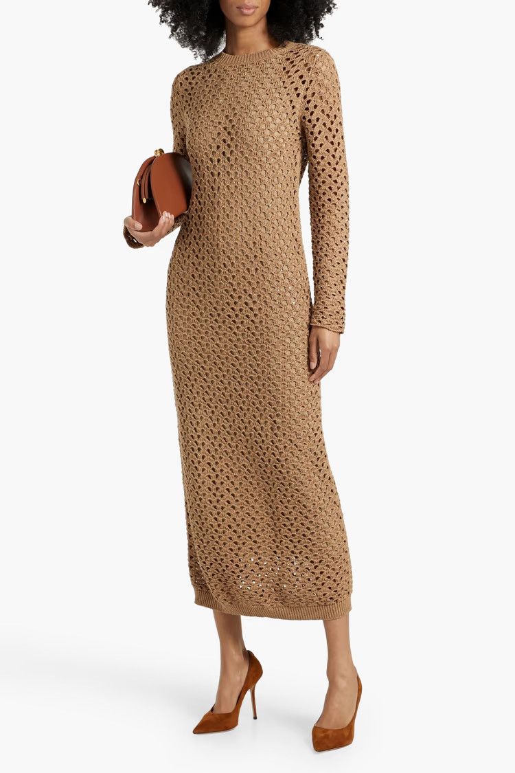 Brunello Cucinelli o1y0725 Maxi Dress in Brown Size M / US 6-8 / IT 42-44 - 2 Thumbnail