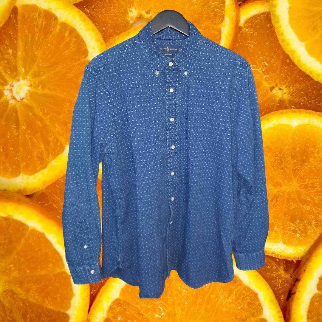 Ralph Lauren Ralph Lauren Indigo Oxford 2 Tone Blue Button Up Size XL Size US XL / EU 56 / 4 - 1 Thumbnail
