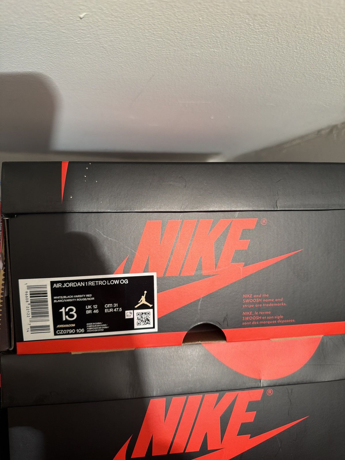 Jordan Brand Jordan 1 low black toe sz 13 Size US 13 / EU 46 - 7 Thumbnail