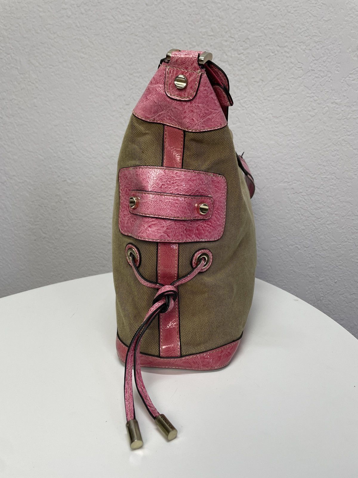 Guess Rare Y2K Vintage Guess Pink Baguette Shoulder Bag Denim Size ONE SIZE - 7 Thumbnail