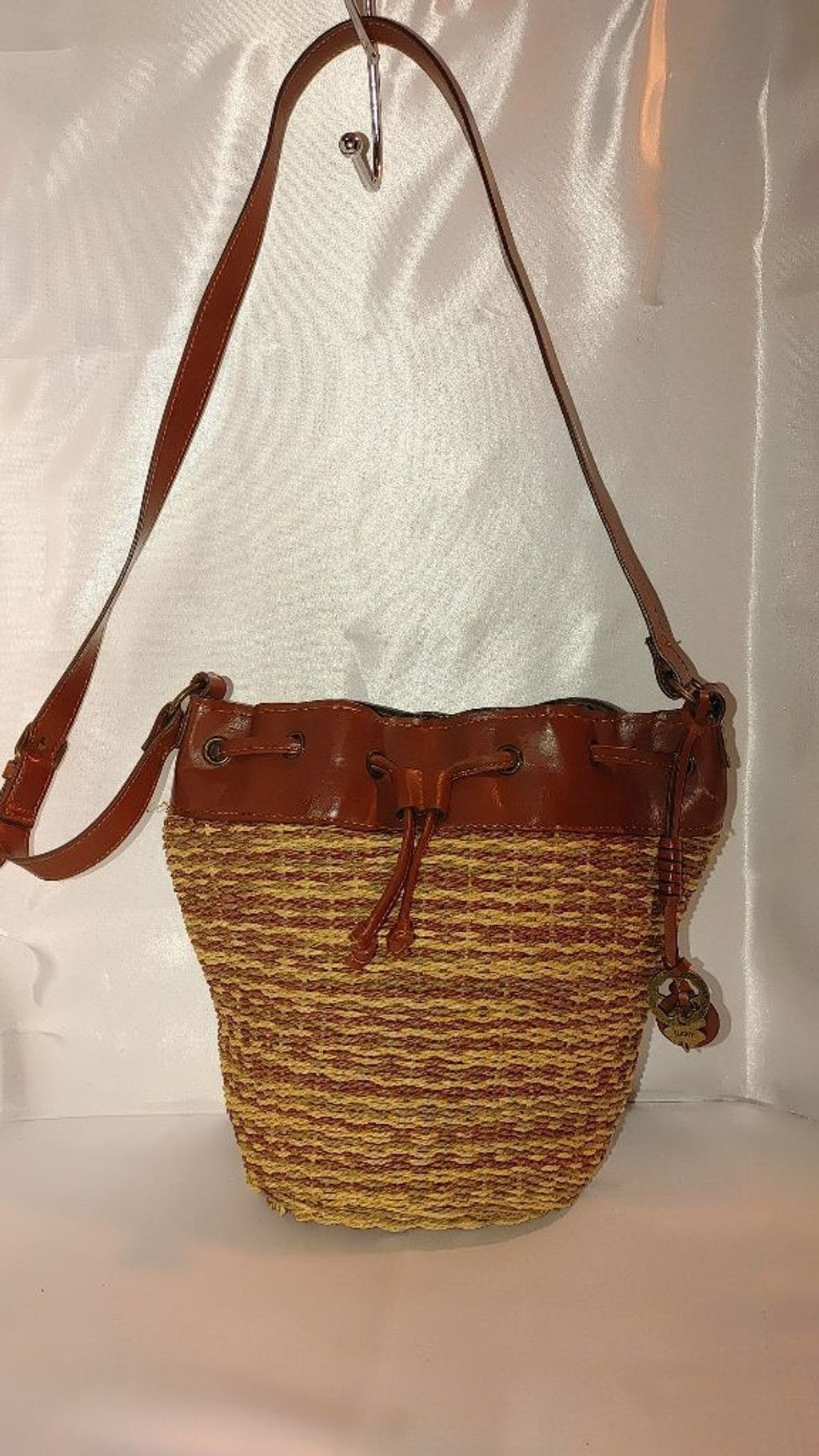 Lucky Brand Lucky Brand Kenya Woven Rattan Drawstring Bucket Bag Size ONE SIZE - 4 Thumbnail