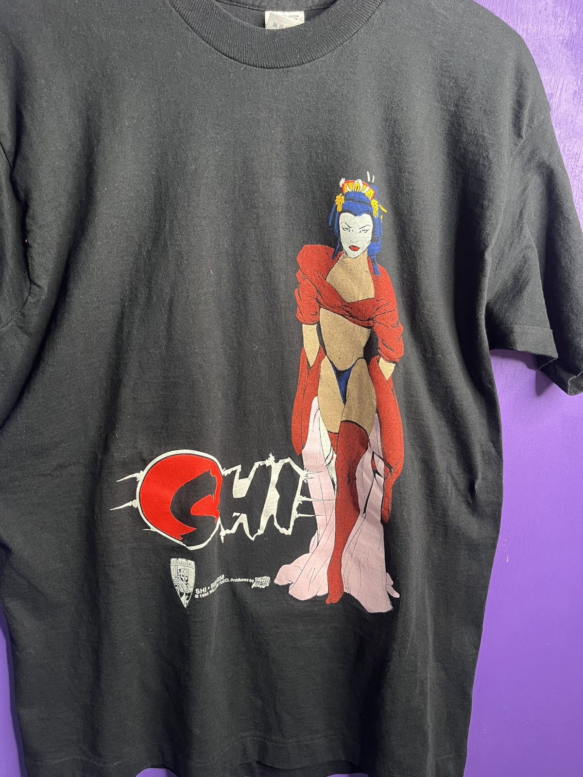 Vintage Vintage 1995 Comic images Shi character t-shirt Size US L / EU 52-54 / 3 - 3 Thumbnail