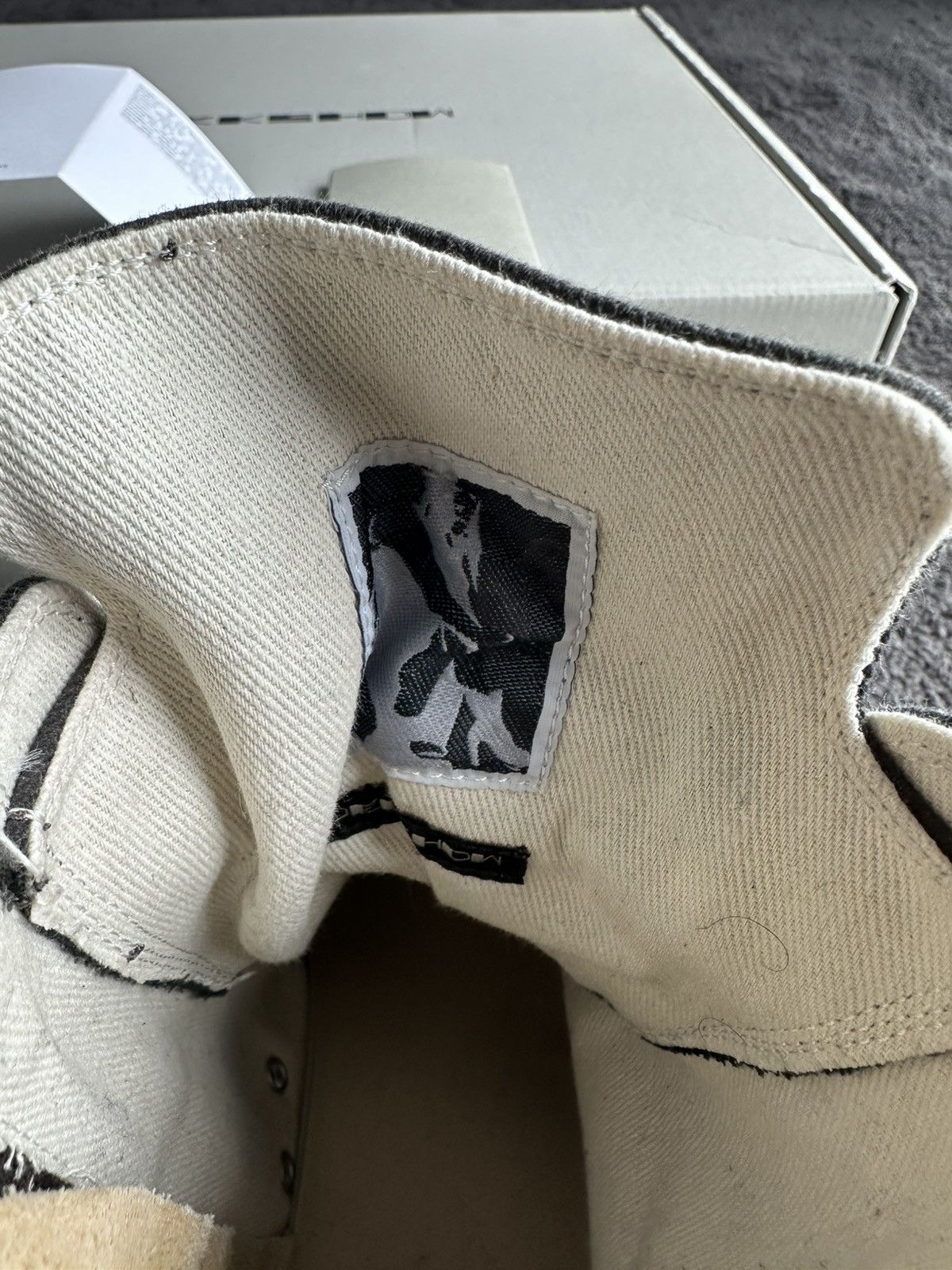 Rick Owens Drkshdw Rick Owens DRKSHDW ABSTRACT High Sneakers Black Milk Size US 10 / EU 43 - 7 Thumbnail