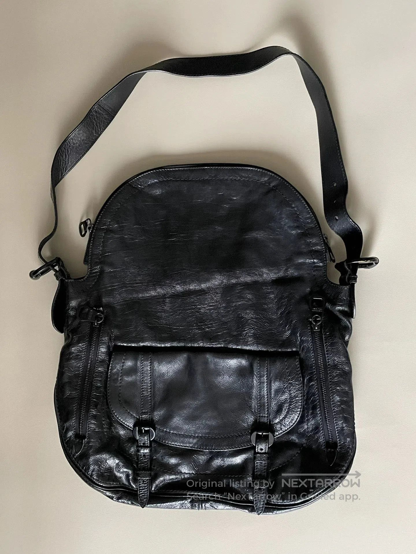 Alexander McQueen Alexander McQueen Waxed Leather Saddle Bag. Size ONE SIZE - 2 Thumbnail