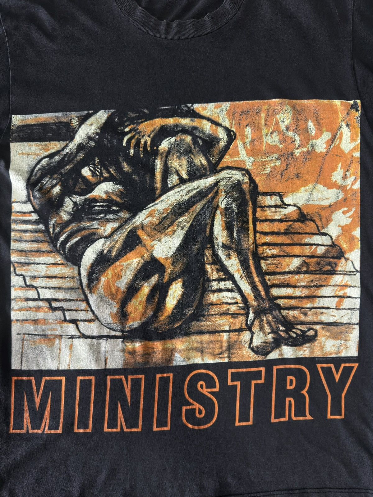 Band Tees 90s Ministry 1995 Tour Psalm 69 Filth Pig VTG Brockum Shirt Size US M / EU 48-50 / 2 - 6 Thumbnail