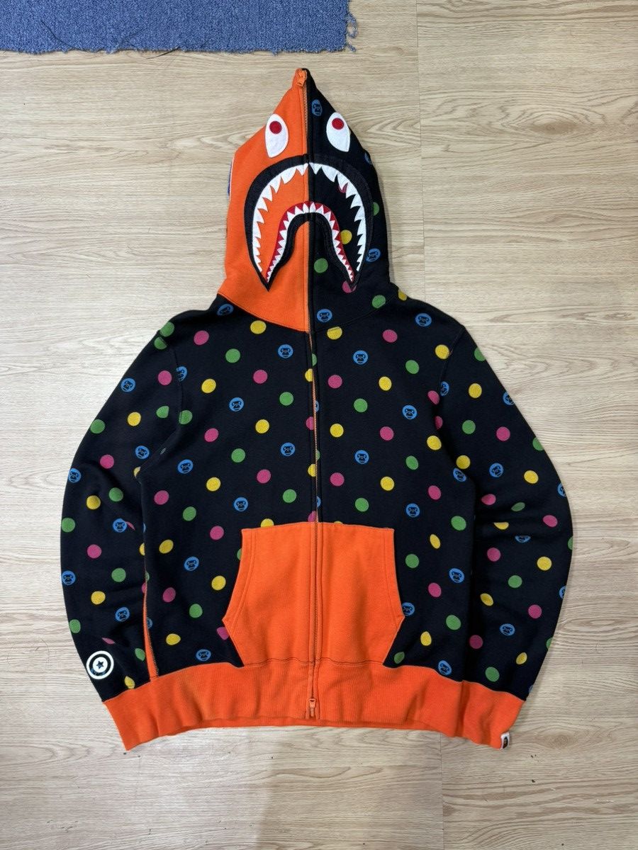 Vintage 90’s BATHING APE BAPE NEON WGM RARE SHARKY2K FULL ZIP HOODIE Size US M / EU 48-50 / 2 - 1 Thumbnail