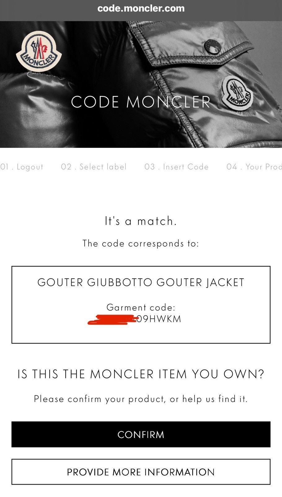 Moncler 14AW MONCLER X DAN HOLDSWORTH BLACKOUT GOUTER JACKET Size US S / EU 44-46 / 1 - 16 Thumbnail