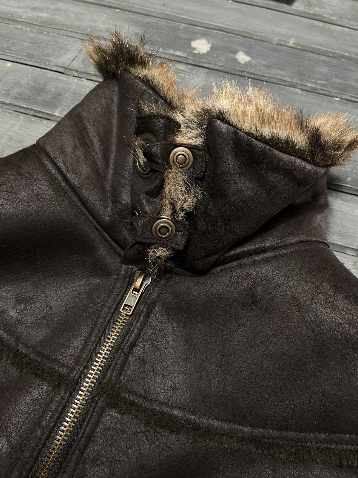 Hysteric Glamour VTG Rick Owens Hysteric Glamour Style Leather Fur Jacket 90s Size US S / EU 44-46 / 1 - 9 Thumbnail