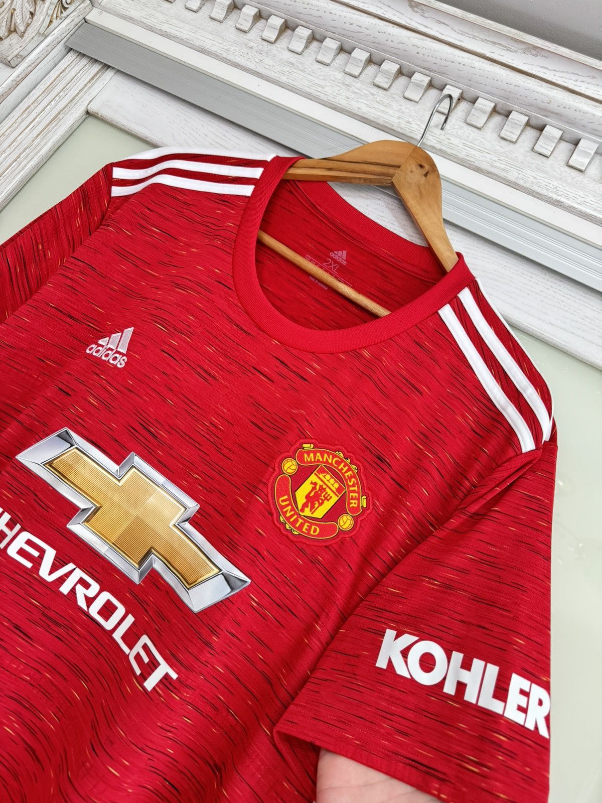 Adidas Manchester United 2020-2021 Home Soccer Jersey Football Kit Size US XXL / EU 58 / 5 - 7 Thumbnail