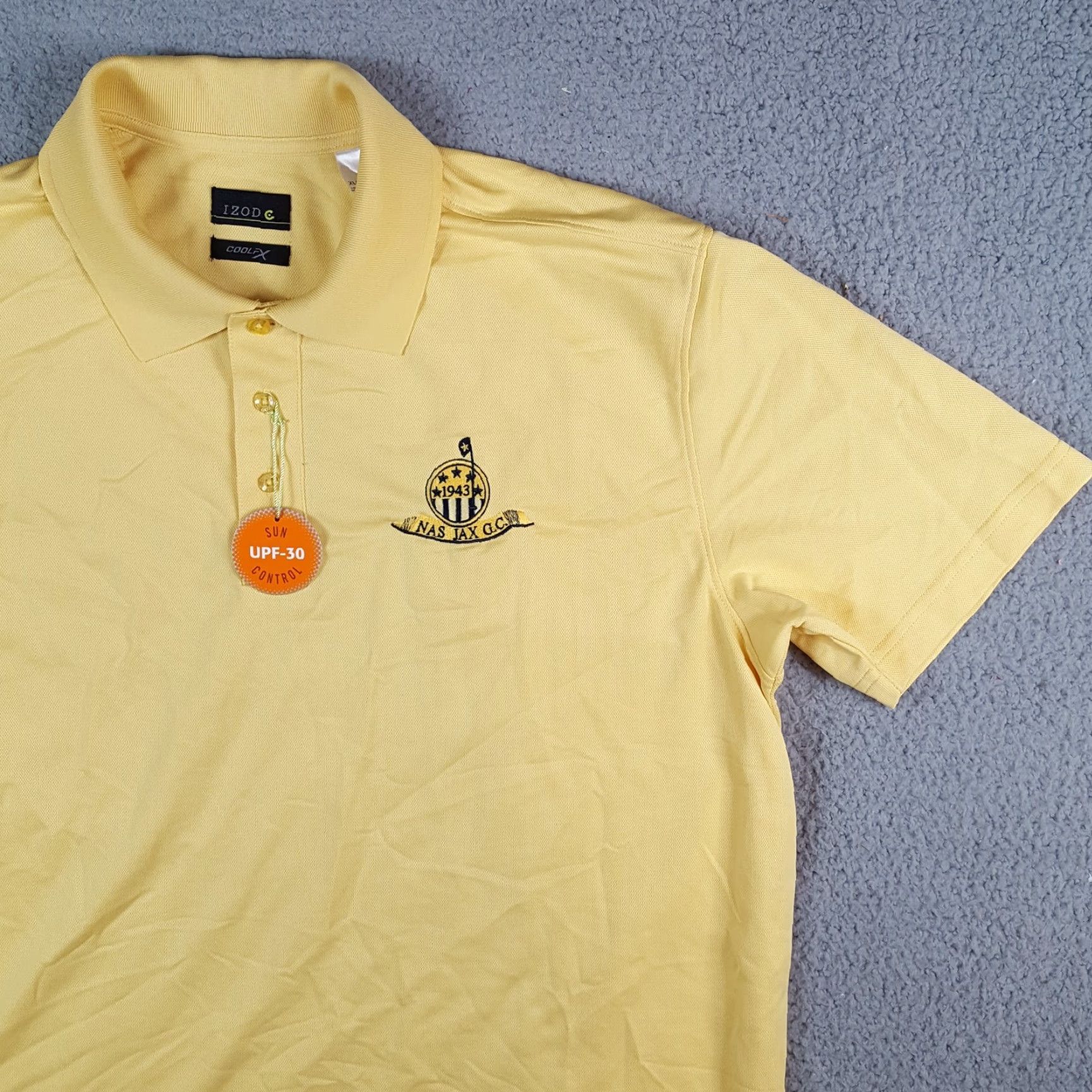 Izod VINTAGE IZOD NAS JAX Golf Club Preppy Yellow Breathable Polo Mens XL Shirt Size US XL / EU 56 / 4 - 4 Thumbnail