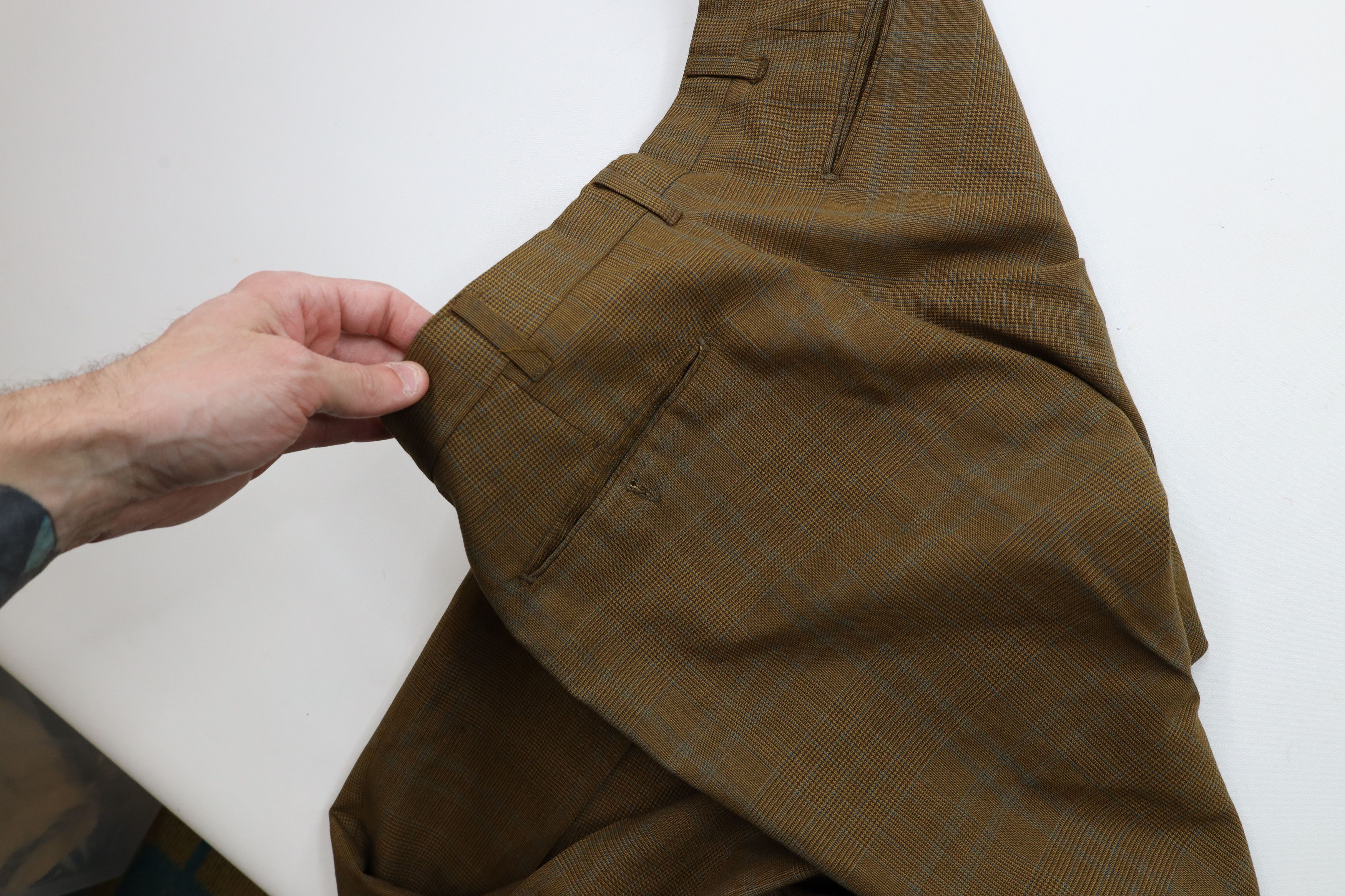 Vintage Vintage 70s Streetwear Flat Front Chino Pants Plaid USA Size US 32 / EU 48 - 8 Thumbnail