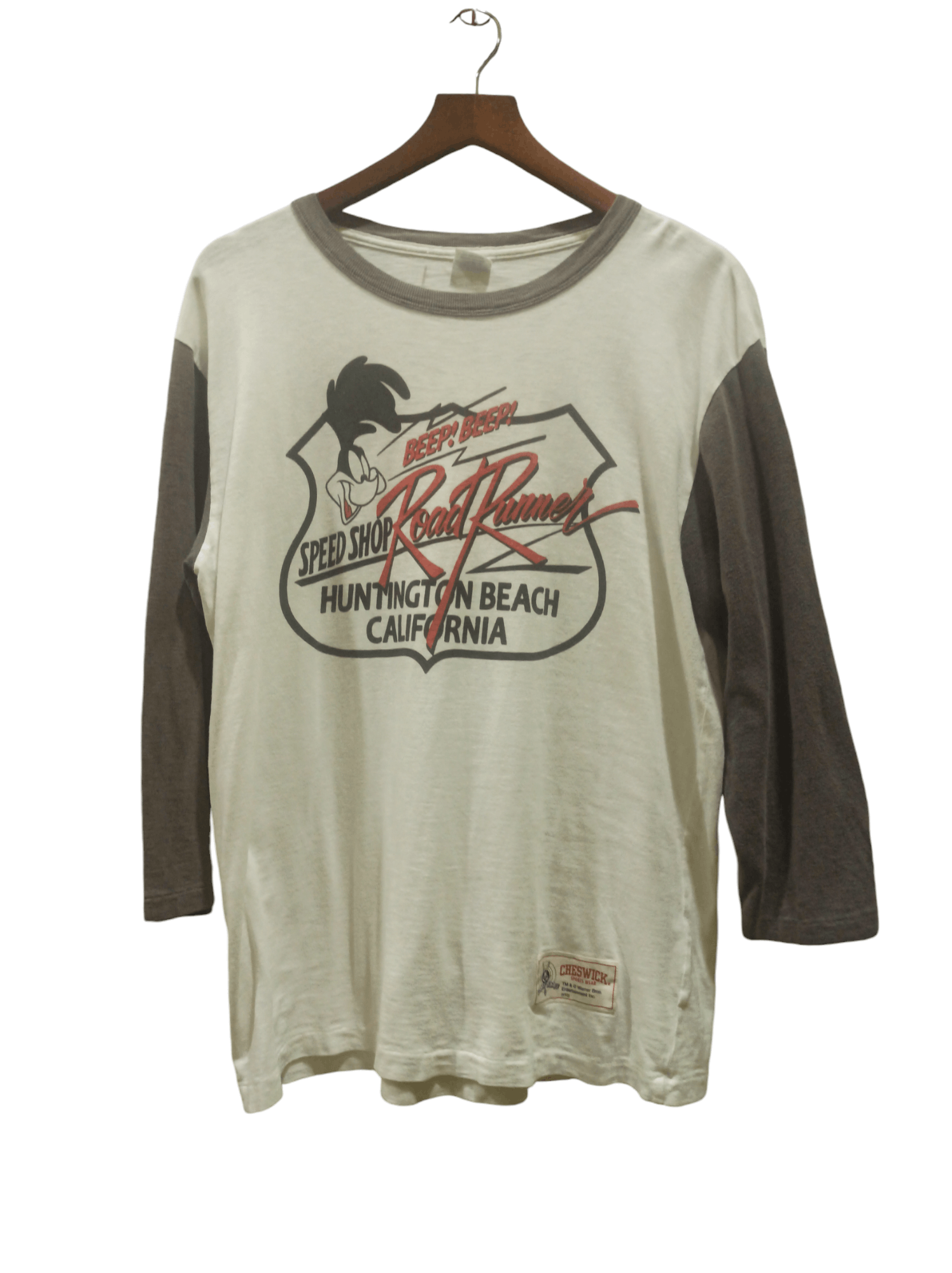 Cartoon Network × Sugar Cane × Vintage Cheswick Three Quarter Looney Tunes Road Runner T Shirt Size US M / EU 48-50 / 2 - 1 Thumbnail
