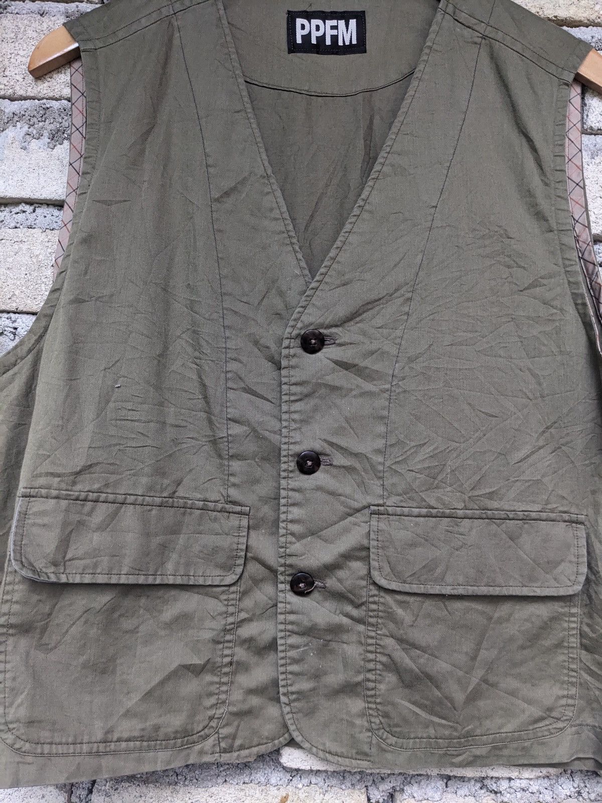 Japanese Brand PPFM VEST JACKET WITH 2 POCKET Size US L / EU 52-54 / 3 - 4 Thumbnail