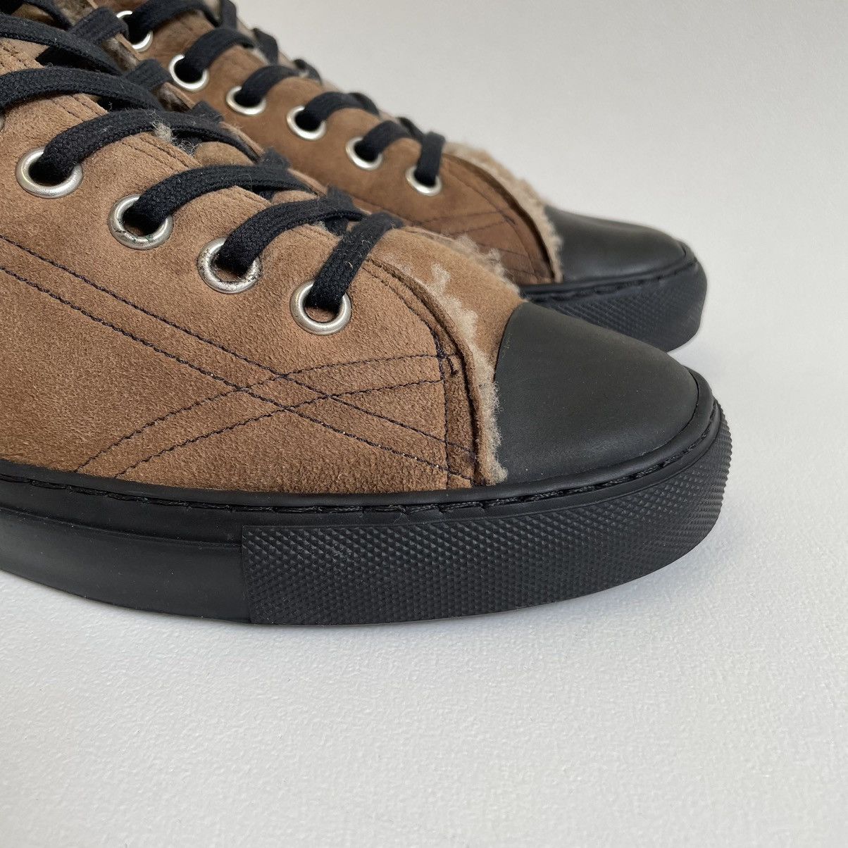 Maison Margiela Brown Shearling ‘All Star’ Sneakers Size US 8 / EU 41 - 11 Thumbnail