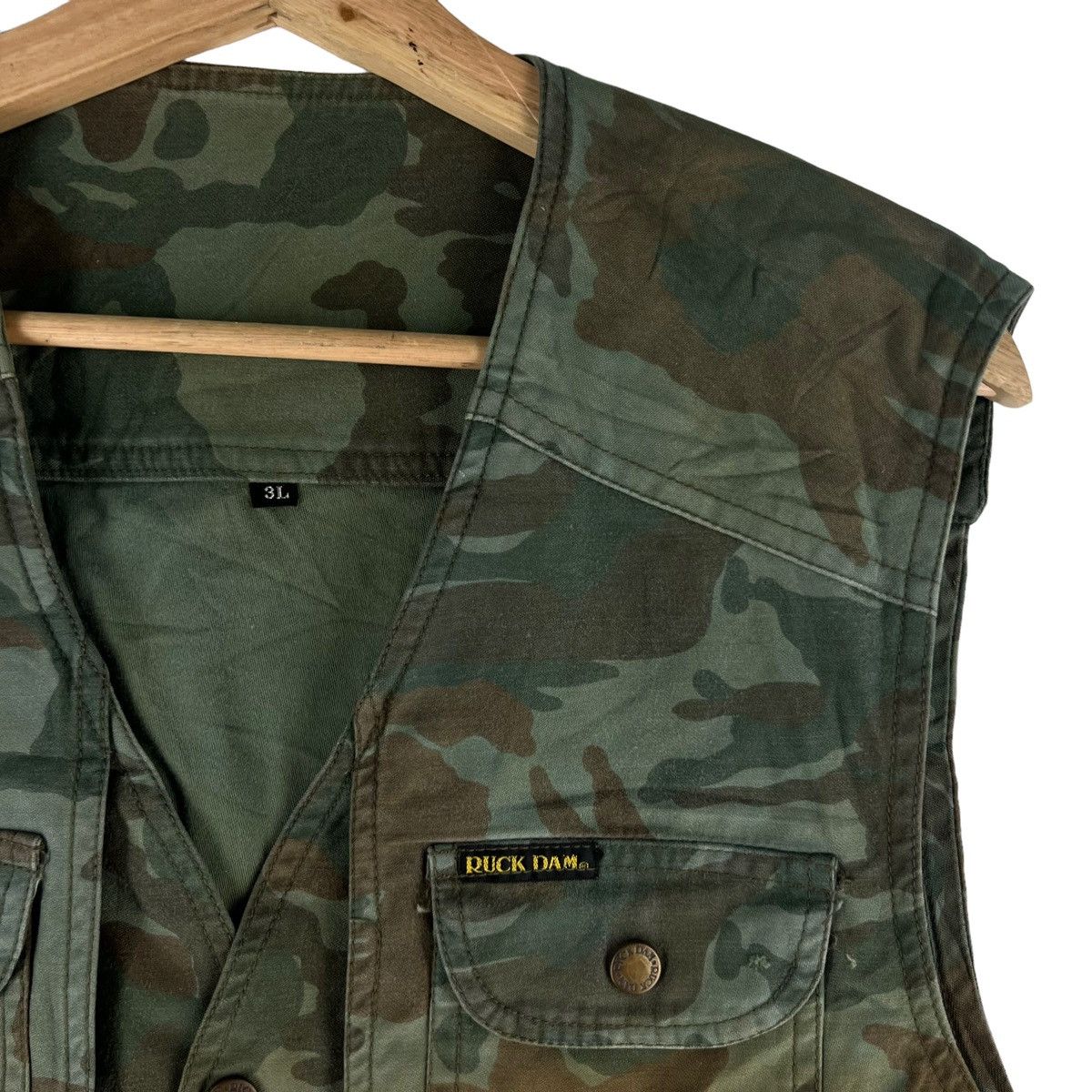 Japanese Brand 🔥VINTAGE BIKER VEST UTILITY MULTI POCKET CARGO RUCK DAM Size US L / EU 52-54 / 3 - 3 Thumbnail