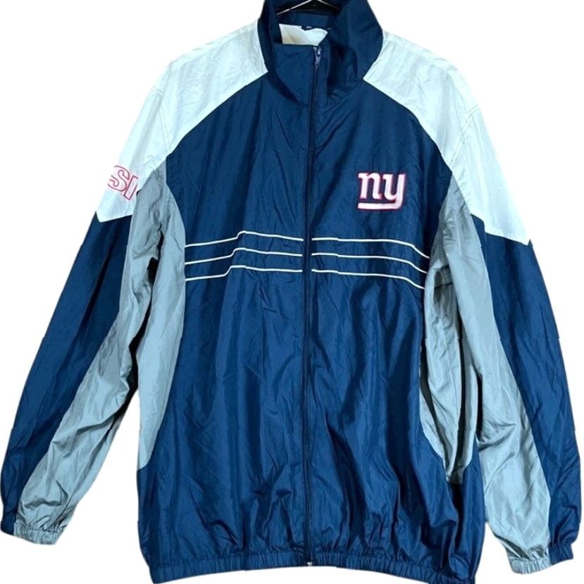 NFL NFL Jacket Mens Blue White New York Giants Mock Neck Windbreaker XL Size US XL / EU 56 / 4 - 2 Thumbnail