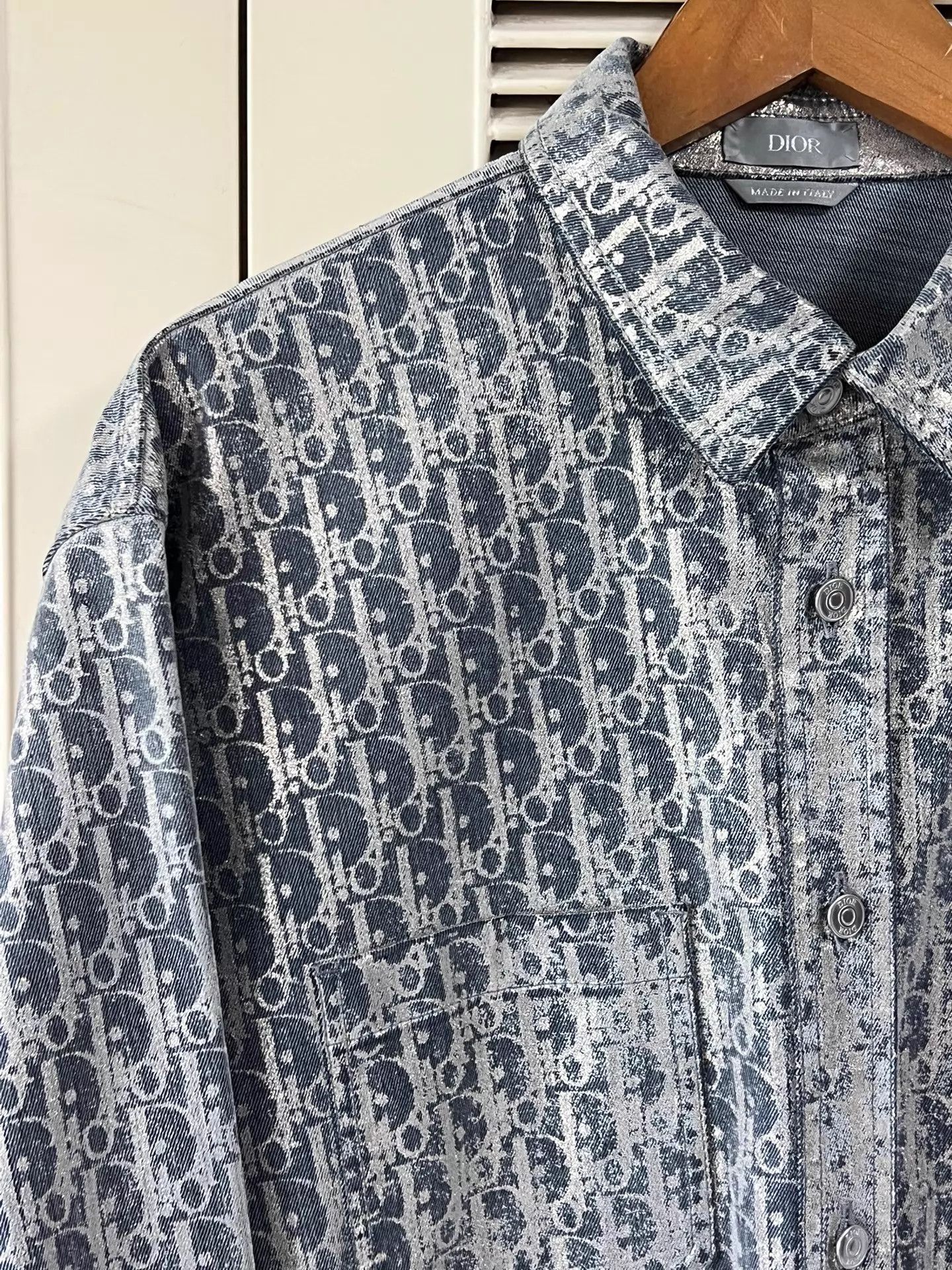 Dior Dior Men's Long Sleeve Shirt 42 Dior Logo Print Size US XXL / EU 58 / 5 - 4 Thumbnail