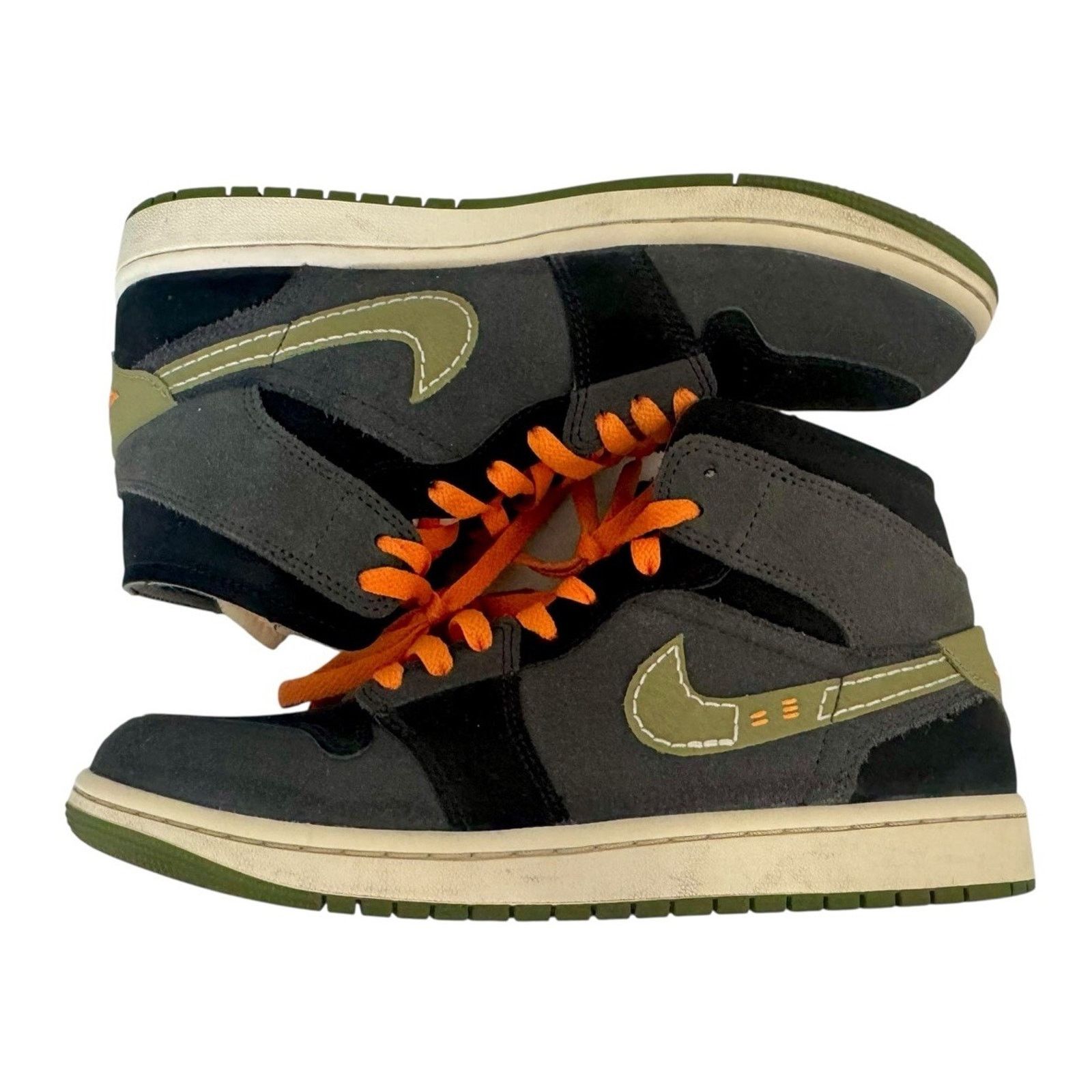 Nike NIKE AIR JORDAN 1 Mid SE Craft Shoes Anthracite Light Olive Size US 8 / EU 41 - 11 Thumbnail
