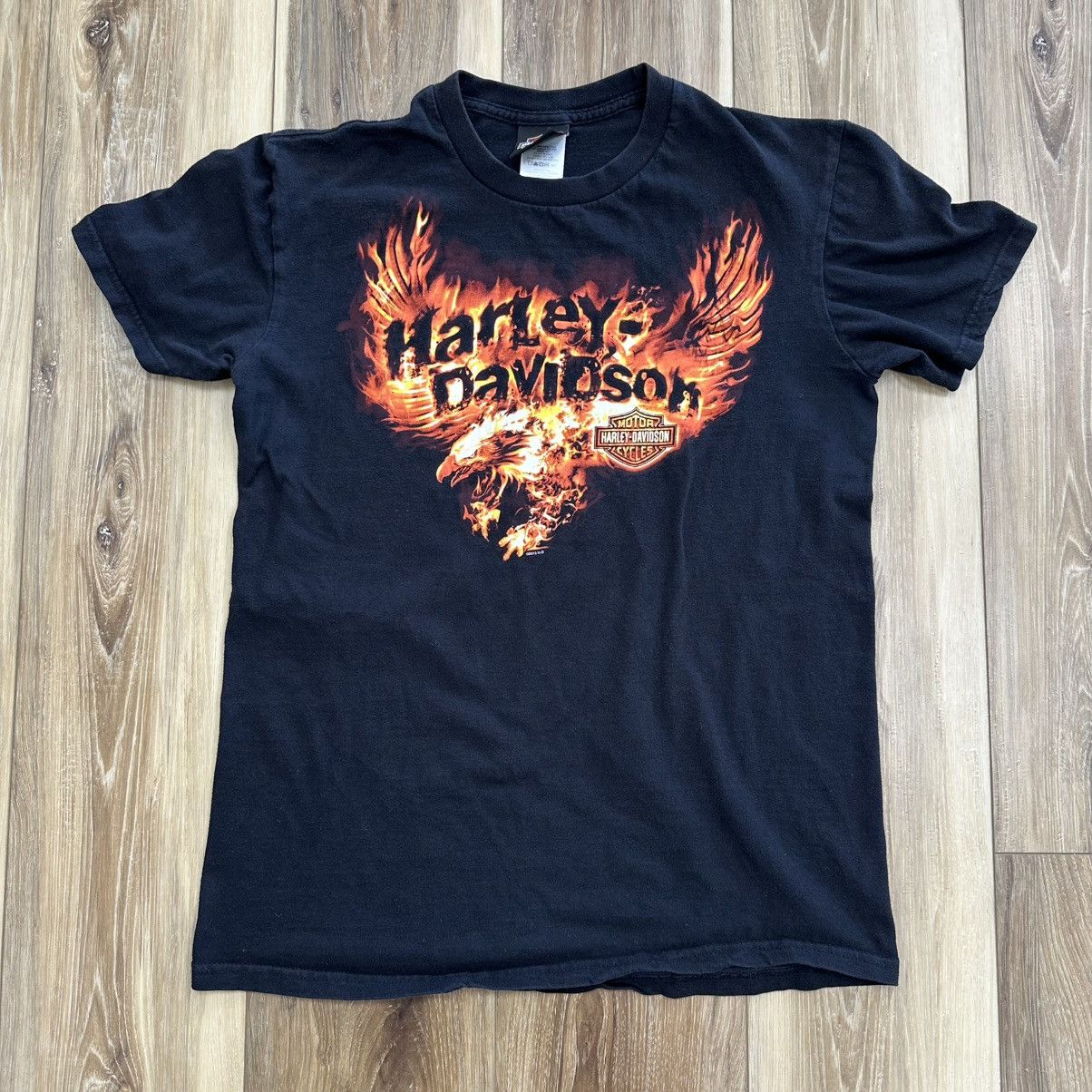 Harley Davidson Harley-Davidson Flames Eagle Las Vegas 2013 Cotton Shirt Size US M / EU 48-50 / 2 - 1 Thumbnail
