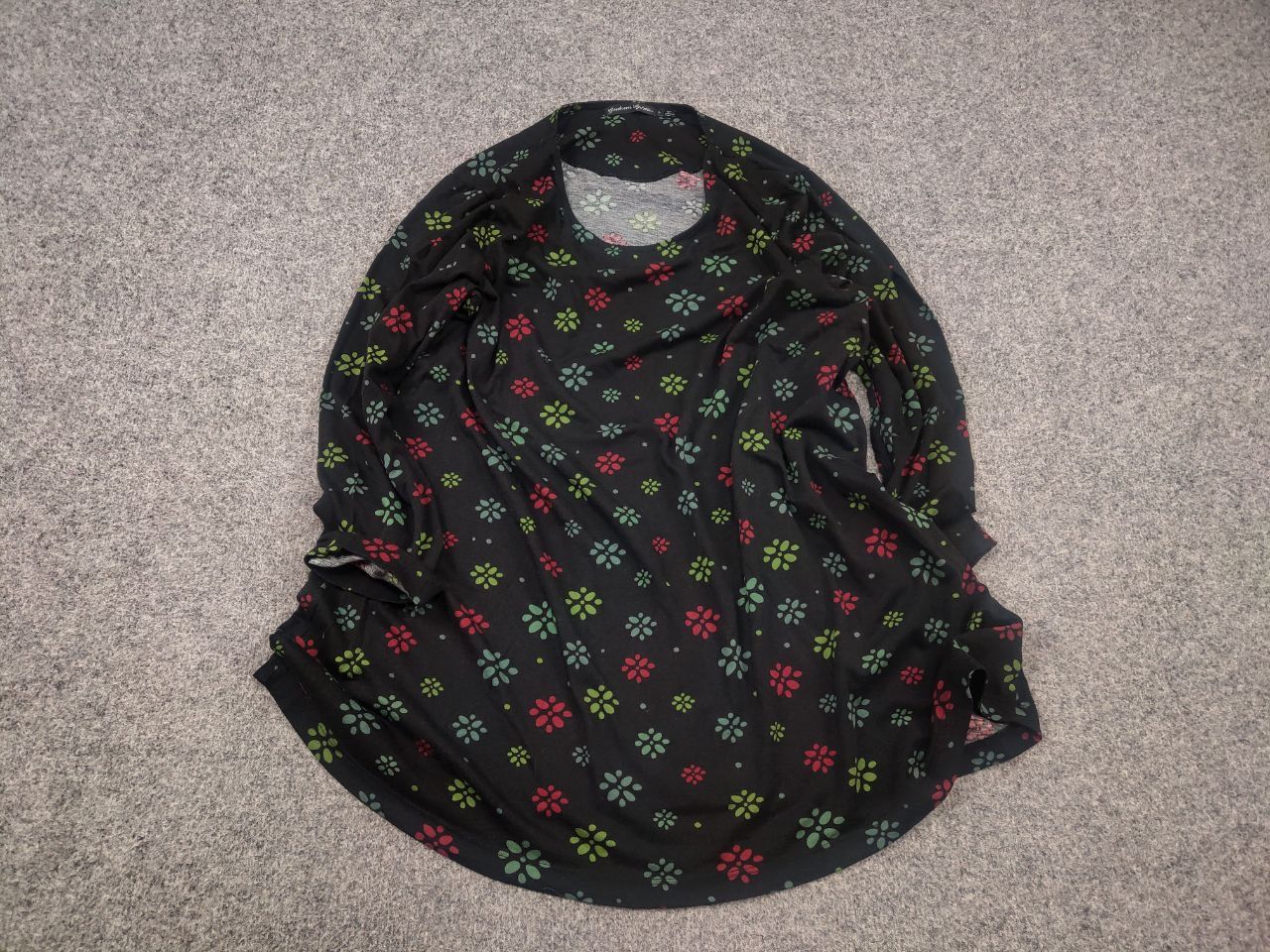 Gudrun Sjoden Gudrun Sjöden German Design Blouse Tunika Black Floral Size L / US 10 / IT 46 - 2 Thumbnail