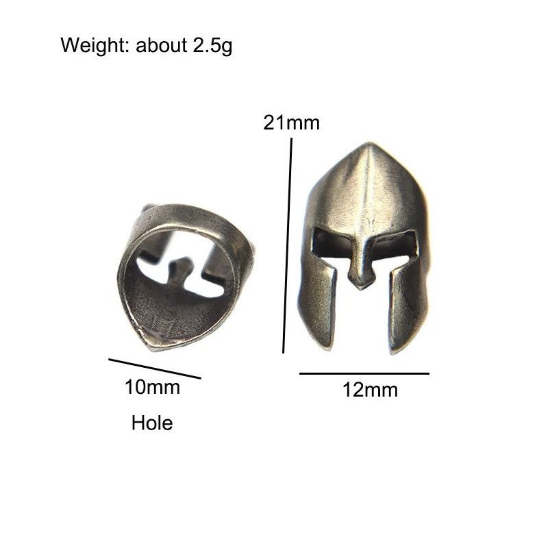 Handmade 3Pcs Spartan Warrior Knife Beads Paracord Bead Zipper Charms Size ONE SIZE - 4 Thumbnail