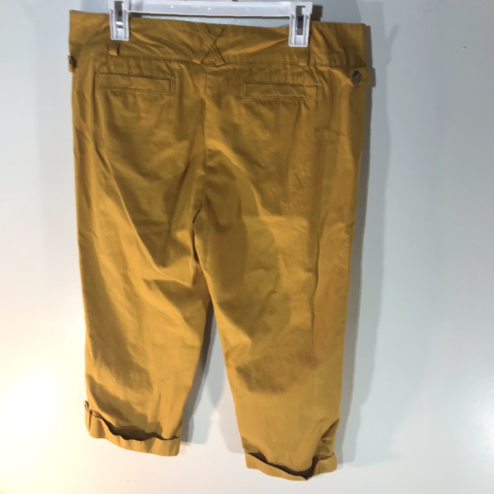 Lands' End Lands' End Yellow Capri Pants Womens 12P Petites Casual Lightweight Pockets Size ONE SIZE - 2 Thumbnail