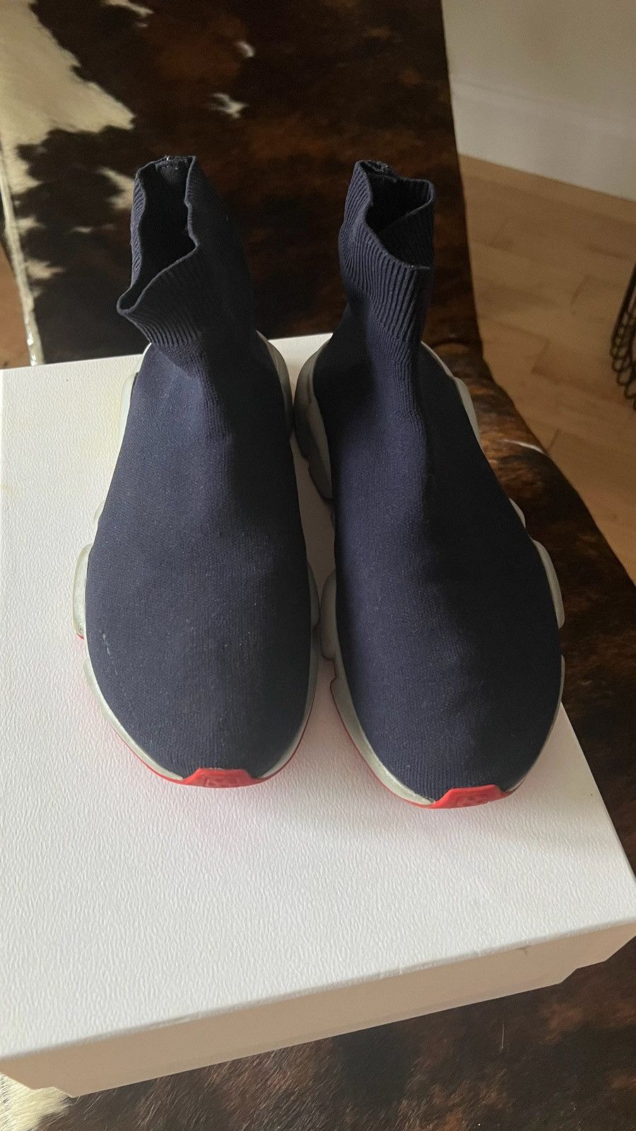 Balenciaga Balenciaga navy Sock Trainers Size US 7 / EU 40 - 3 Thumbnail
