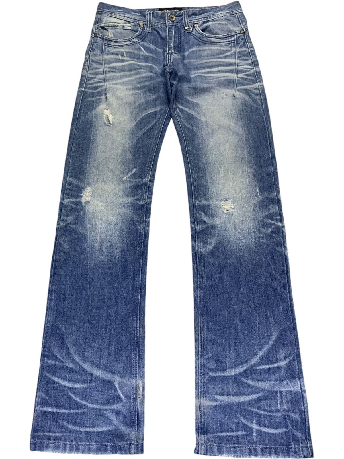 Japanese Brand Vintage Japanese Brand Faded Acid Wash Loose Jeans Size US 33 - 1 Thumbnail