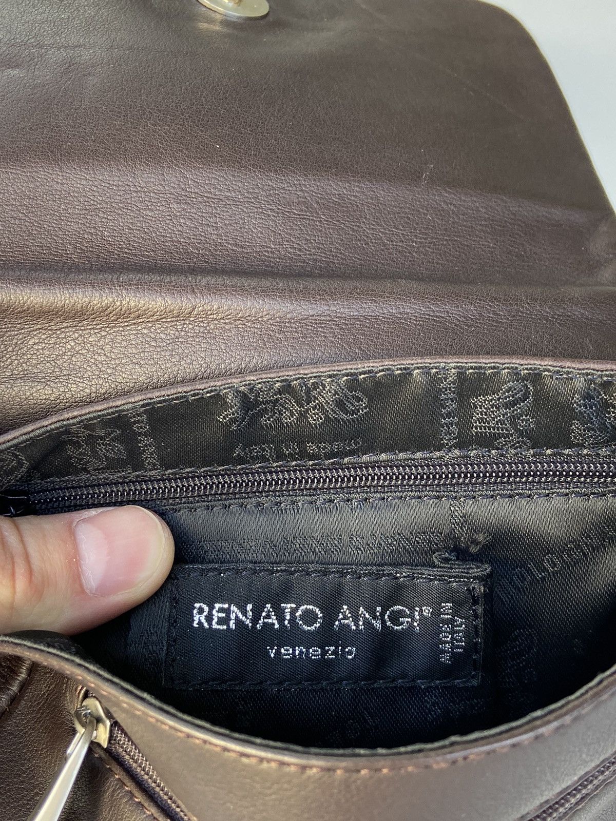 Designer RENATO ANGI FULL LEATHER SLING BAG Size ONE SIZE - 12 Thumbnail