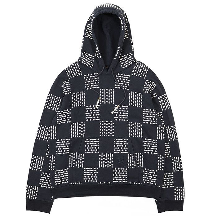Louis Vuitton Louis Vuitton Louis Vuitton Damier Fake Pearl Cotton Hoodie Textile Sweatshirts & Hoodies DUTY FREE for USA Size ONE SIZE - 1 Thumbnail