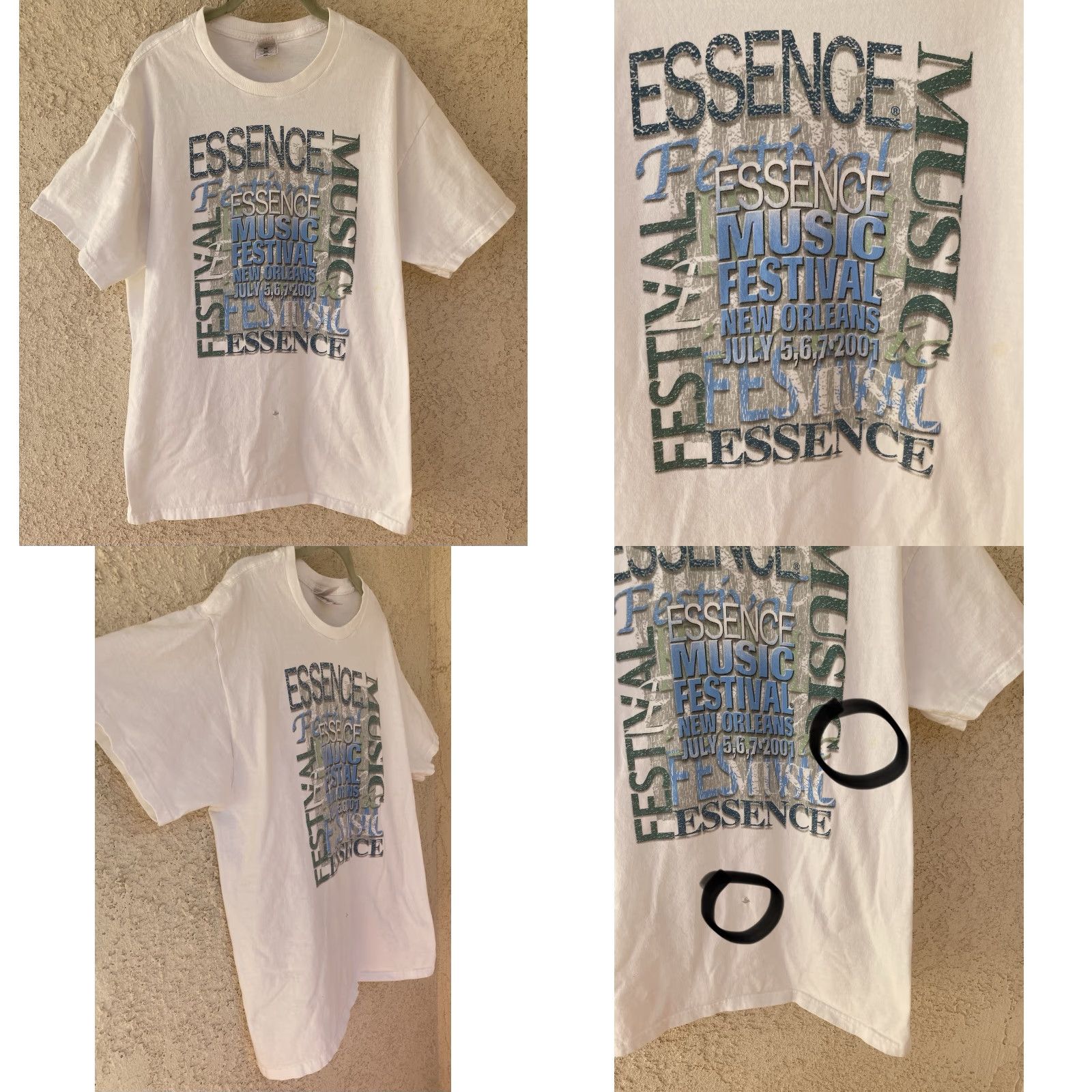 Fruit Of The Loom VINTAGE Essence Music Festival T-Shirt New Orleans Erykah Badu Destiny’s Child XS? XL Size US XL / EU 56 / 4 - 8 Thumbnail