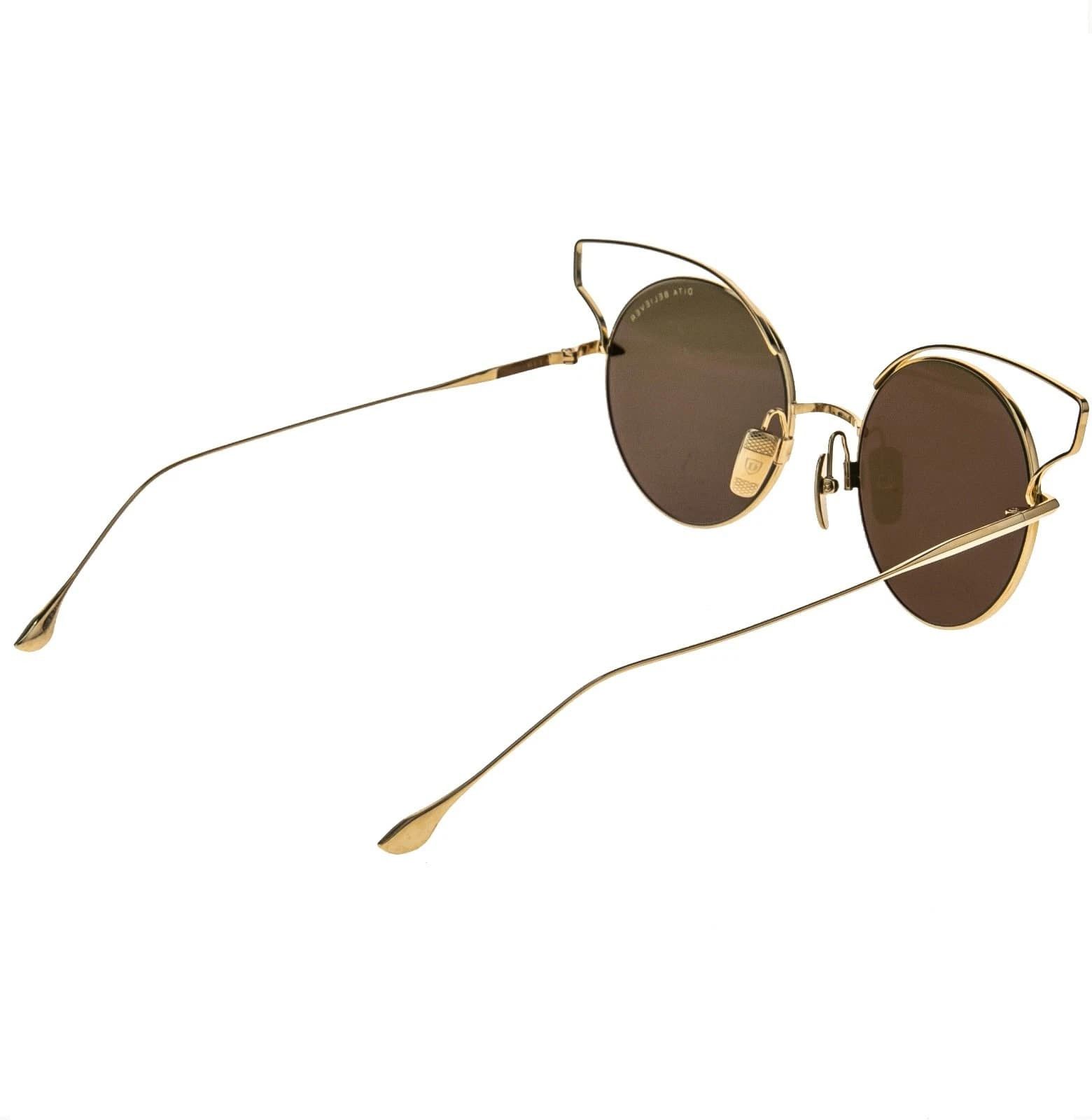 Dita DITA BELIEVER Round 18K Plated Mirrored 23008 B Sunglasses Size ONE SIZE - 3 Thumbnail