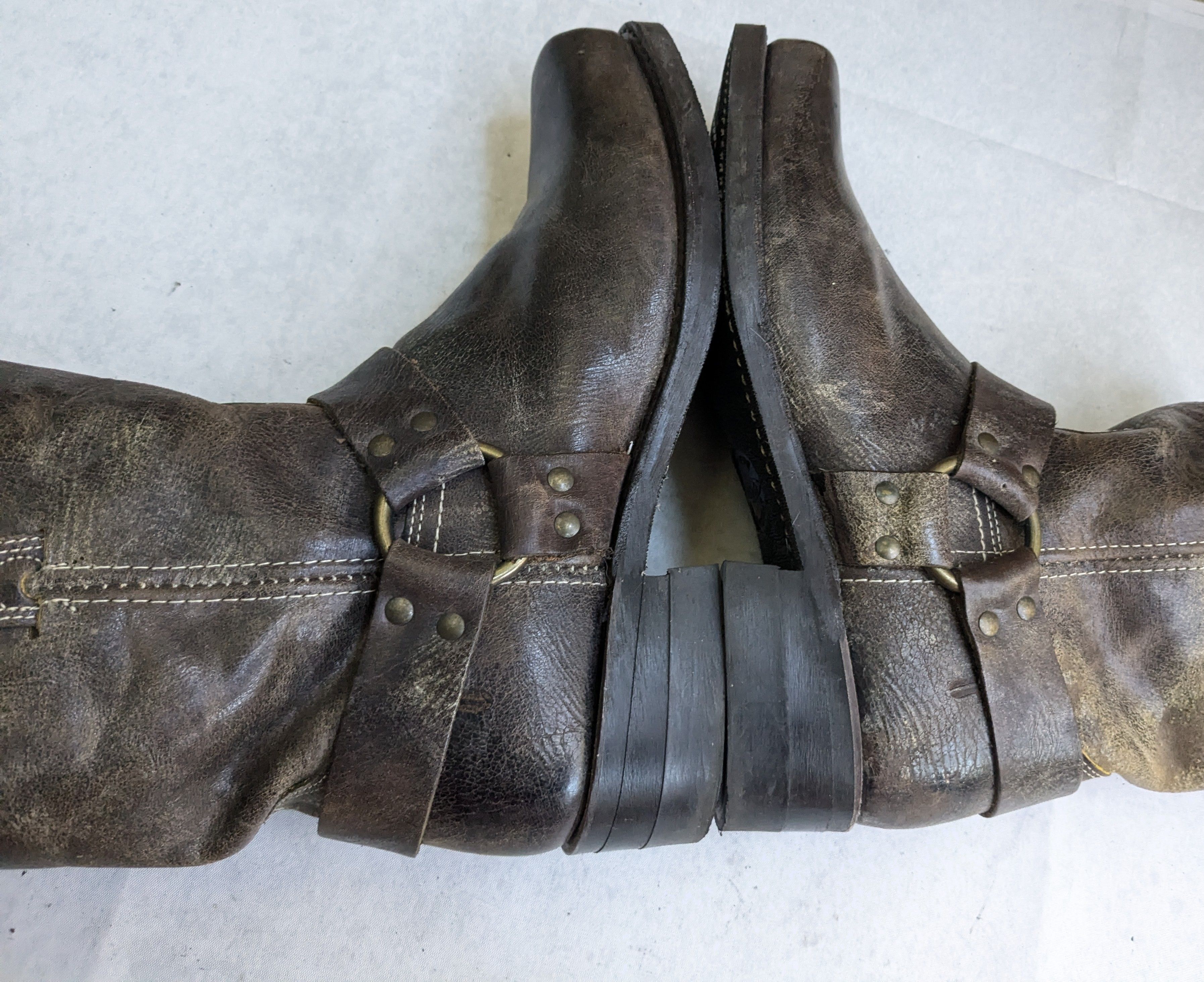 Frye Frye Harness Boots Brown 12 M Leather Size US 12 / EU 45 - 11 Thumbnail