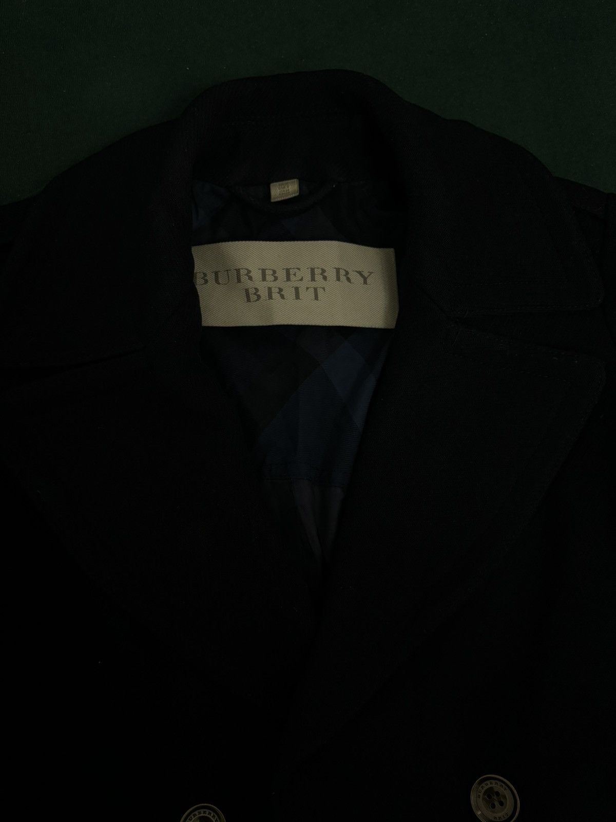 Burberry × Vintage Burberry Brit double-breasted peacoat Size XS / US 0-2 / IT 36-38 - 4 Thumbnail