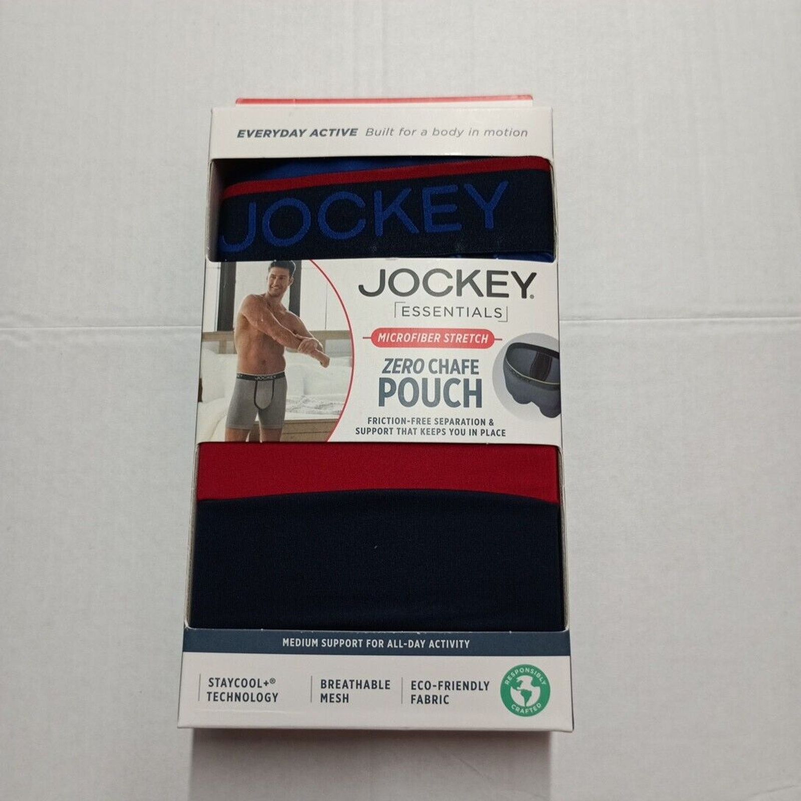 Jockey Jockey Essentials Men's Zero Pouch Boxer Brief 6" Ins 3 Pack Size 32 - 1 Thumbnail