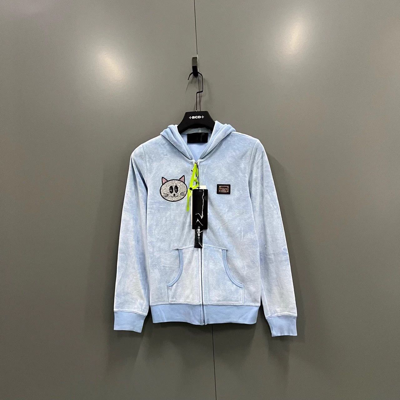 Philipp Plein PHILIPP PLEIN light blue velvet rhinestone set M 95new Size M / US 6-8 / IT 42-44 - 1 Thumbnail