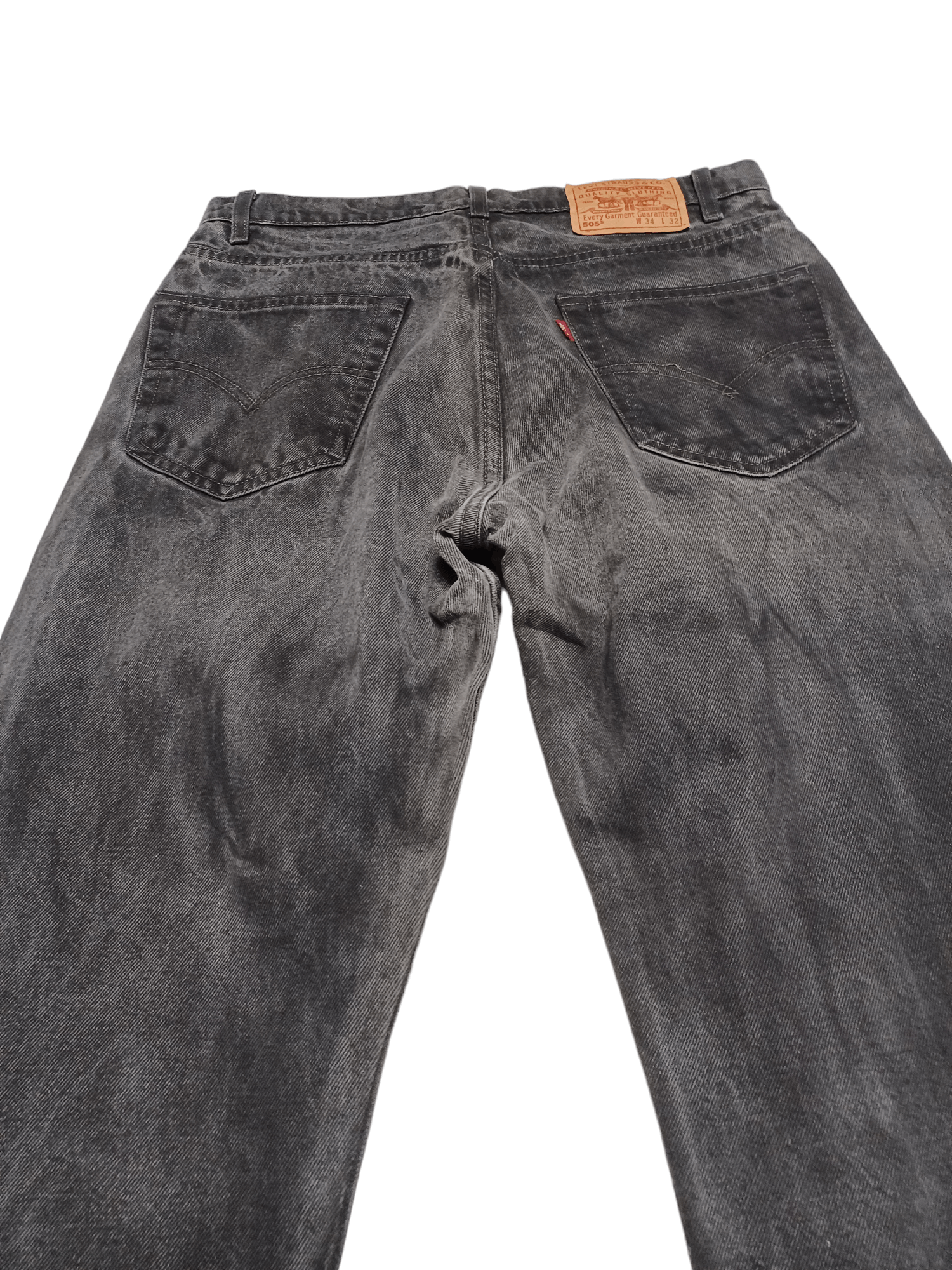 Levi's Vintage Clothing 505 LEVIS 1998 MADE IN GUATEMALA W34 L32 WASHED JEANS HEAVY Size US 34 / EU 50 - 4 Thumbnail