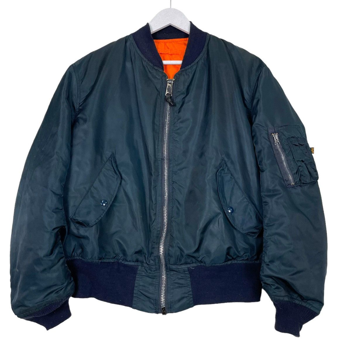 Alpha Industries × Vintage 💥ALPHA INDUSTRIES MA 1 FLIGHT RIOT BOMBER Size US L / EU 52-54 / 3 - 1 Thumbnail