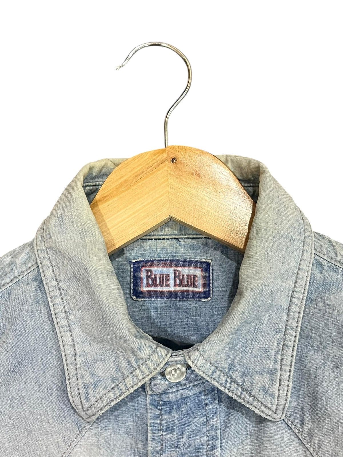 Blue Blue Japan × Japanese Brand × Vintage Vtg Blue Blue Japan Western Shirt Size US S / EU 44-46 / 1 - 3 Thumbnail