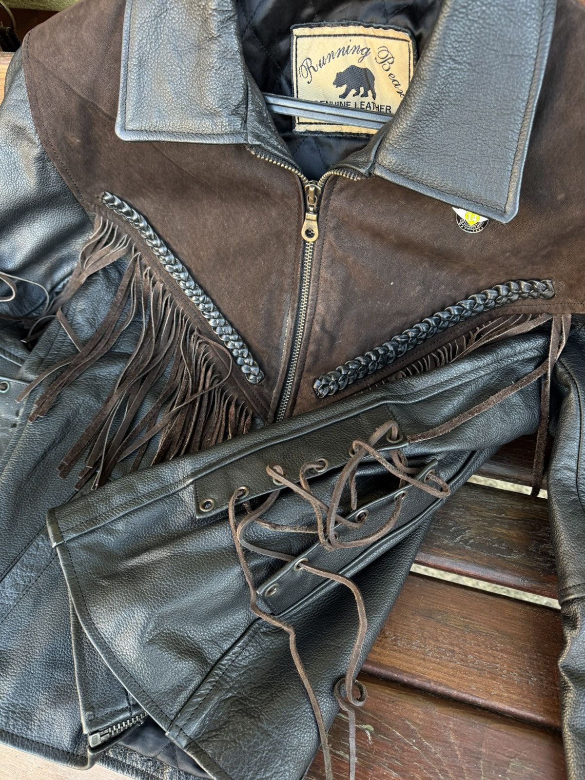 Vintage Vintage Suede Fringe Cowboy Western Leather Jacket Hype Rare Size US M / EU 48-50 / 2 - 6 Thumbnail